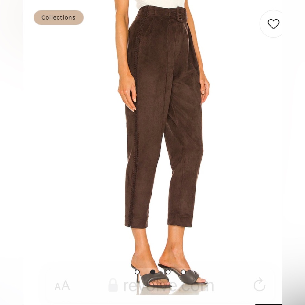 NWOT JONATHAN SIMKHAI Gabriella Suede Cropped Pant